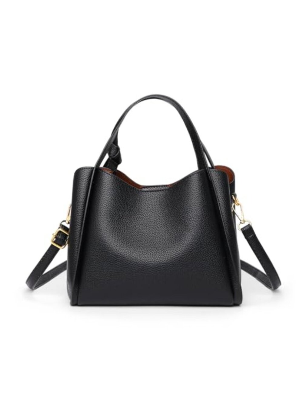 PU Leather Satchel Tote Crossbody Bag Adjustable Strap Women